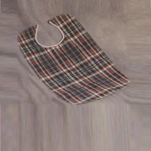Plaid Adult Bib with Barrier